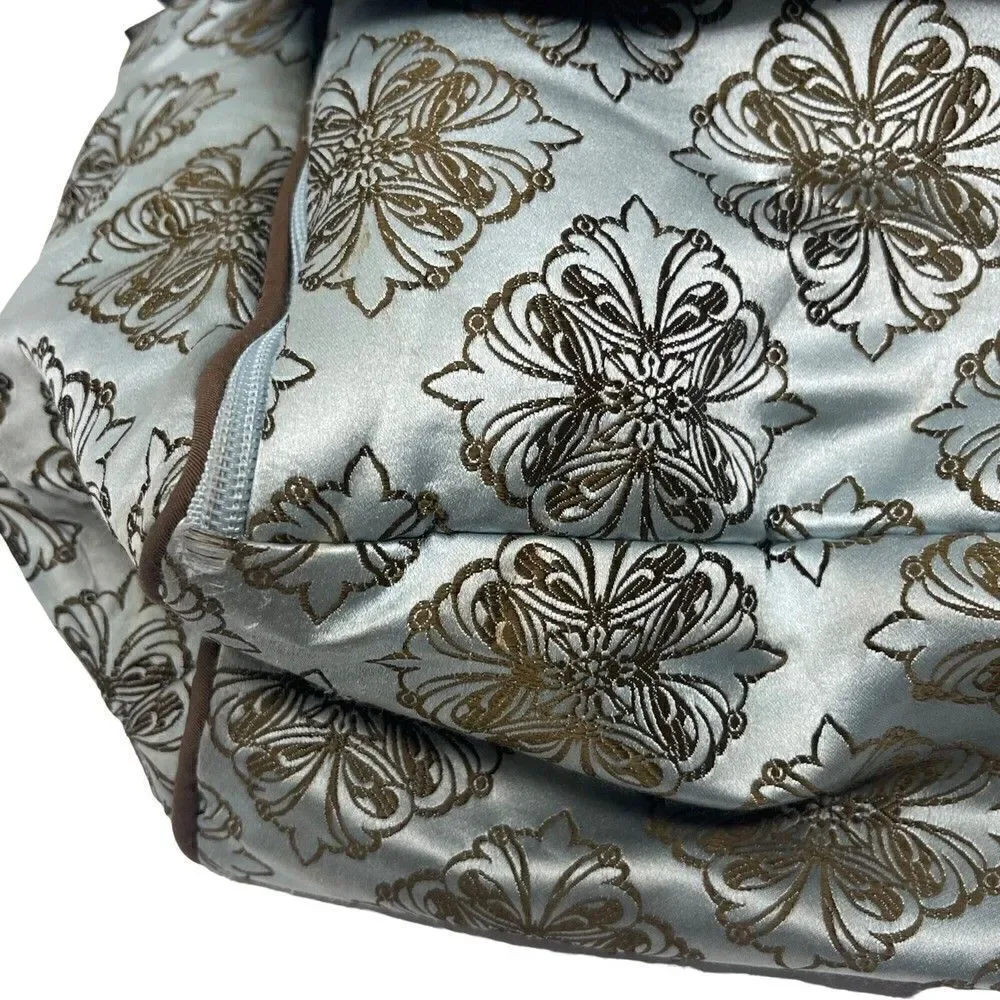Petunia Pickle bottom embroidered Diaper bag larger BoxU Mint and brown